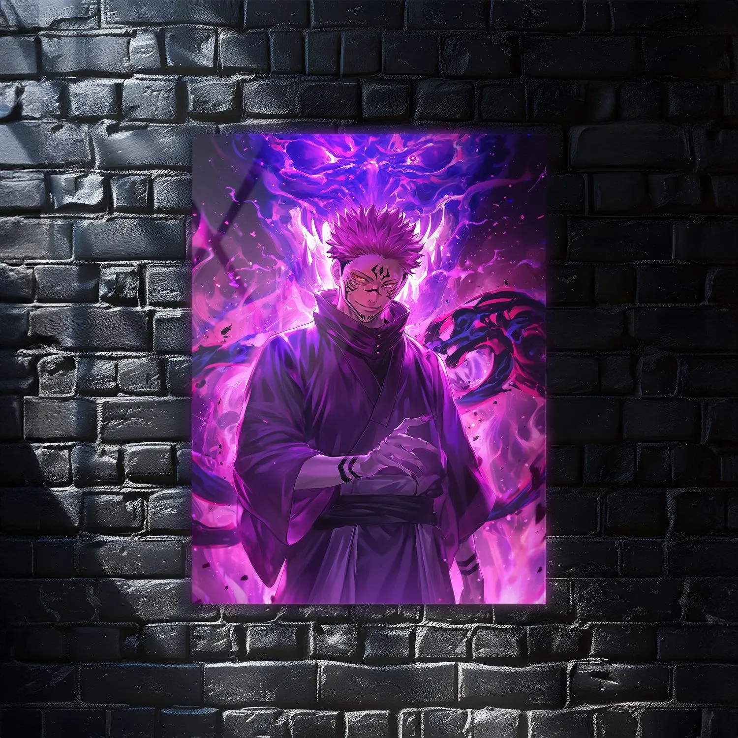 Sukuna Lovers Jujutsu Kaisen Anime Wall Art Poster, Modern Wall Art, Anime Gifts, Wall Decor