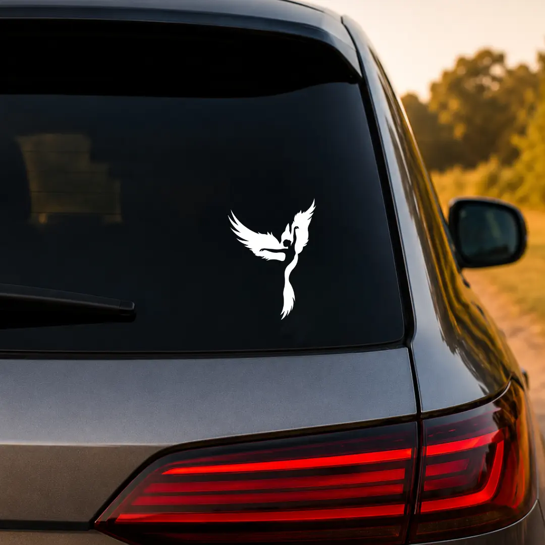 Hummingbird Car Decal, Flying Bird Window Sticker, Elegant Bird Vinyl Decal for Car Rear Window, Auto Graphic Sticker, Bird Lover Gift