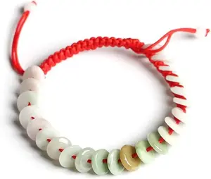 Jade Coin Bracelet, Adjustable Bracelet, Unisex Bracelet