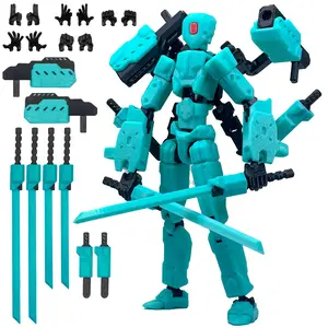 (Assembly Completed) 8 inch T13 Action Figure Set,T 13 Action Figure Multi-Articular Mobile Robot Nova T-13,Desktop Decorations