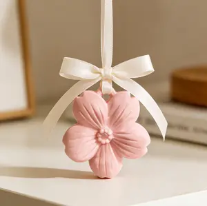 Pink cherry blossom plaster diffuser,English Pear Closet fragrance diffuser,long-lasting scent ornaments,Natural,Similar fragrance to the famous brand,Closet Luxury Plaster Diffuser,Designer Inspired Scent,Ribbon Hanging,No Stains,Home Decor