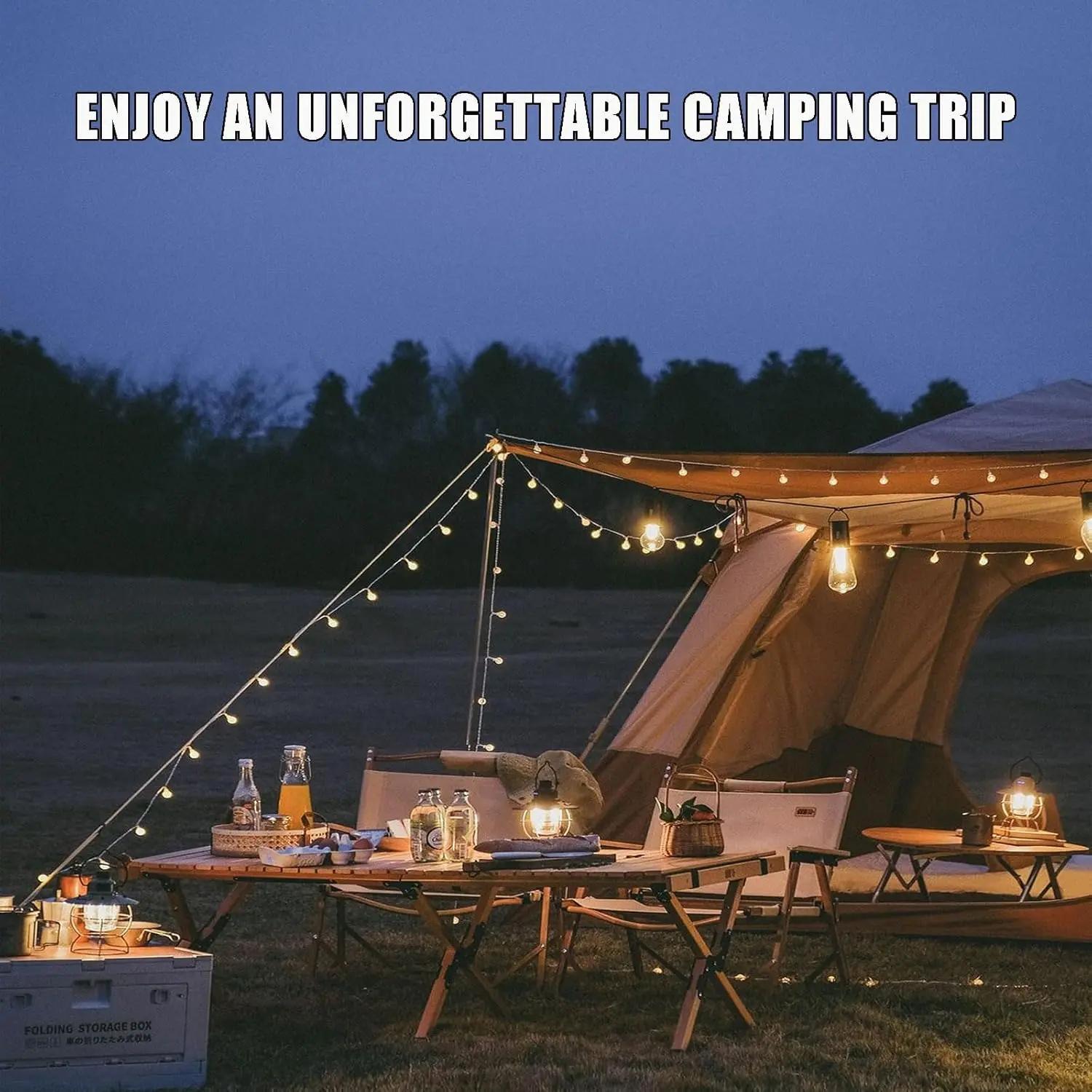 Solar LED Camping Lantern, USB Rechargeable Tent Light with Hook Clip, 3 Lighting Modes Portable Hanging Light for Camping, Hiking, Fishing, Power Outage and Emergency Use