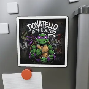 Cool Donatello Die-Cut Magnets for TMNT Fans, Ninja Turtles Collectibles, Unique Fridge Decor, Fun Gifts for Kids & Adults