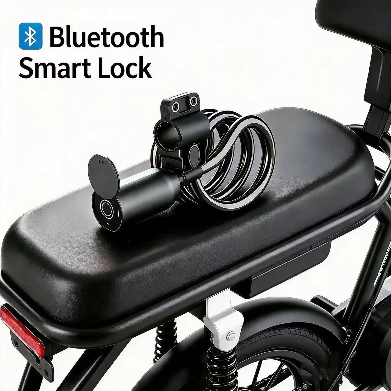 [RUNDEER] Bluetooth Smart Cable Lock for Bikes - Outdoor Anti-Theft Alarm Security Lock with Smart Design for Commuter Bicycles & E-Bikes