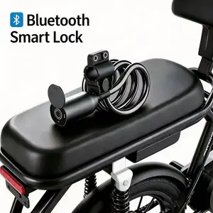 [RUNDEER]Bluetooth Smart Cable Lock for Bikes, Anti-Theft Alarm Security Lock for Commuter Bicycles & E-Bikes