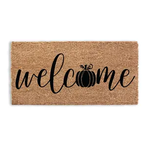 Welcome Pumpkin Fall Doormats Entryway Decor Leaves Fall