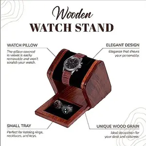 Bimoha Men's Wooden Watch Stand - Elegant Watch Stand for Men and Women, Watch Display Tower Jewelry Organizer, Gift idea for Anniversaries, Christmas, Father's Day