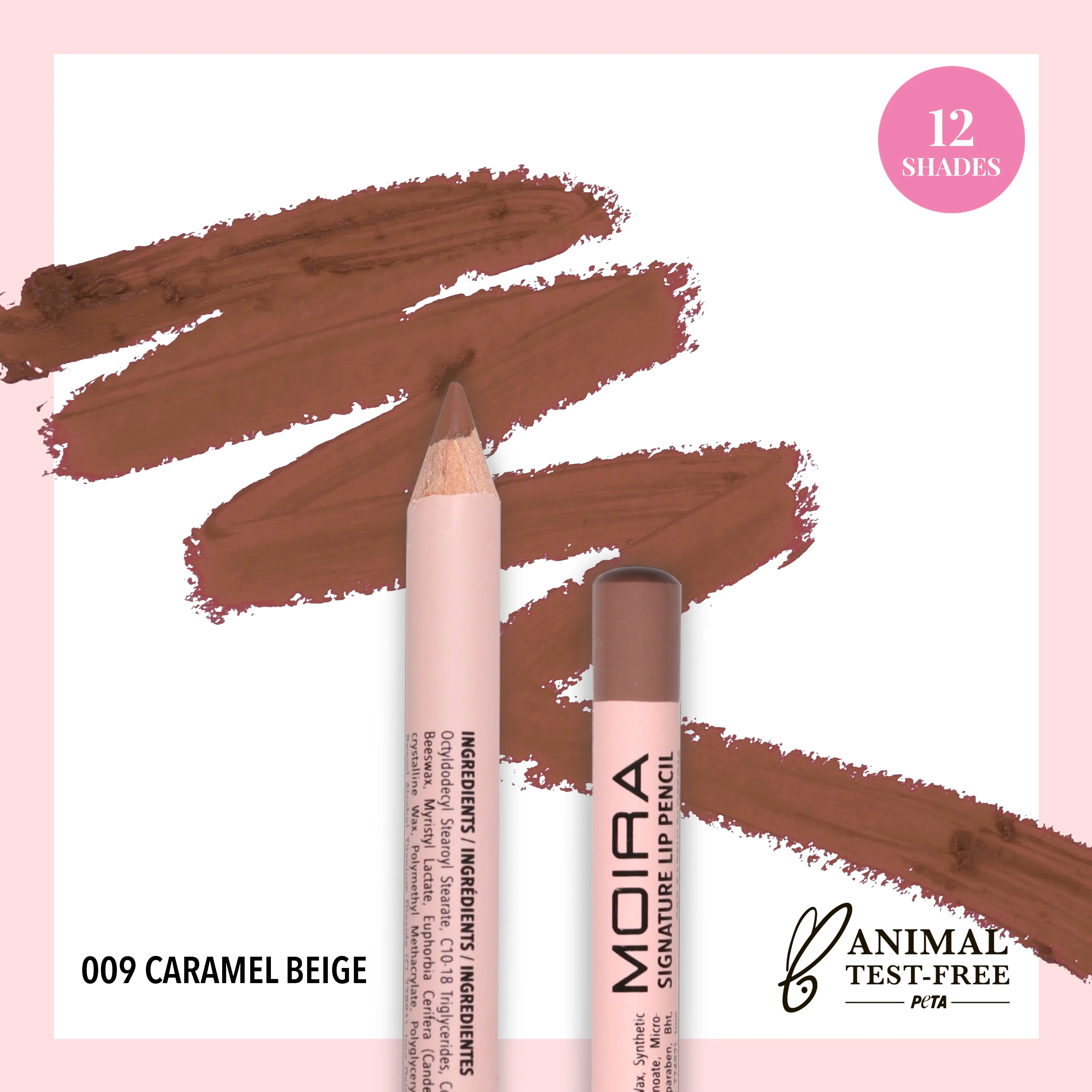 MOIRA | Signature Lip Pencil (009, Caramel Beige) | Creamy Lip Liner for Precise Definition & Long-Lasting Wear