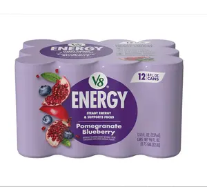 V8 Energy Pomegranate Blueberry Energy Drink, 8 fl oz Can (12 Pack)