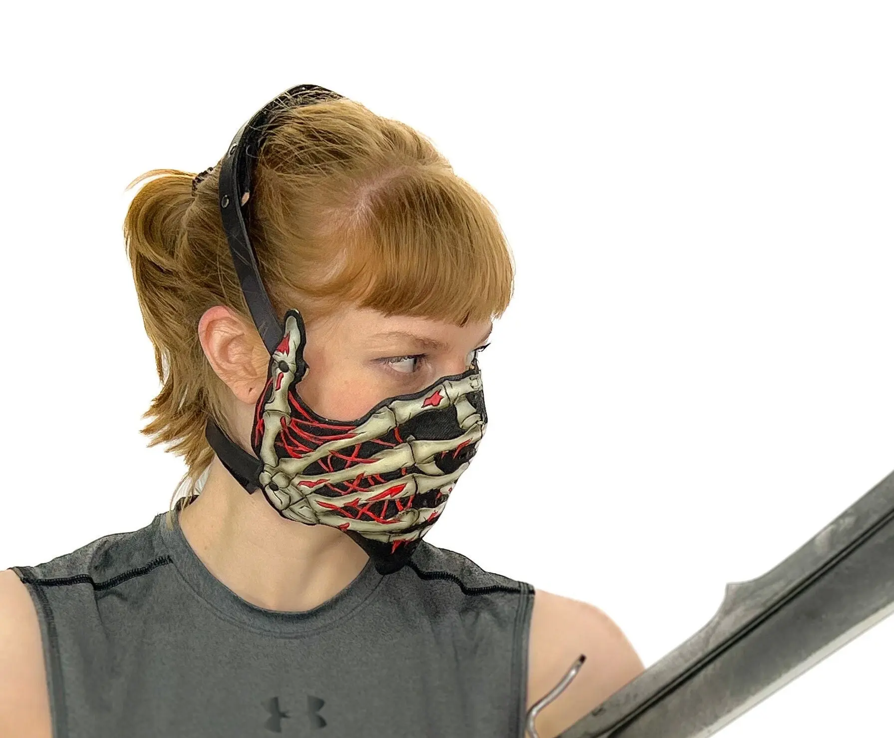 Handcrafted Genuine Leather Skeleton Hand Mask