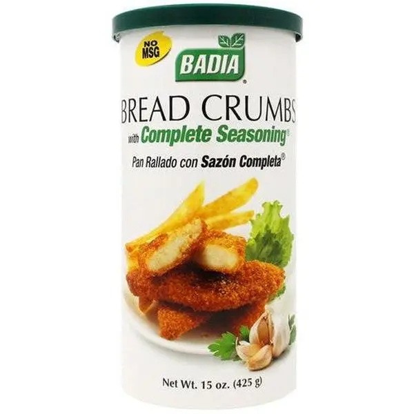 BADIA All-Purpose Seasonings Cuban Bread Crumbs - Famous US Spice, Garlic-Containing, Flavor-Boosted for Coating Raw Chicken Cutlets, 15 oz