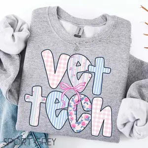 Vet Tech T-Shirt / Sweatshirt / Hoodie, Vet Tech Gift, Veterinarian , Veterinarian Gifts, Veterinary Technician Shirt Crewneck Cotton