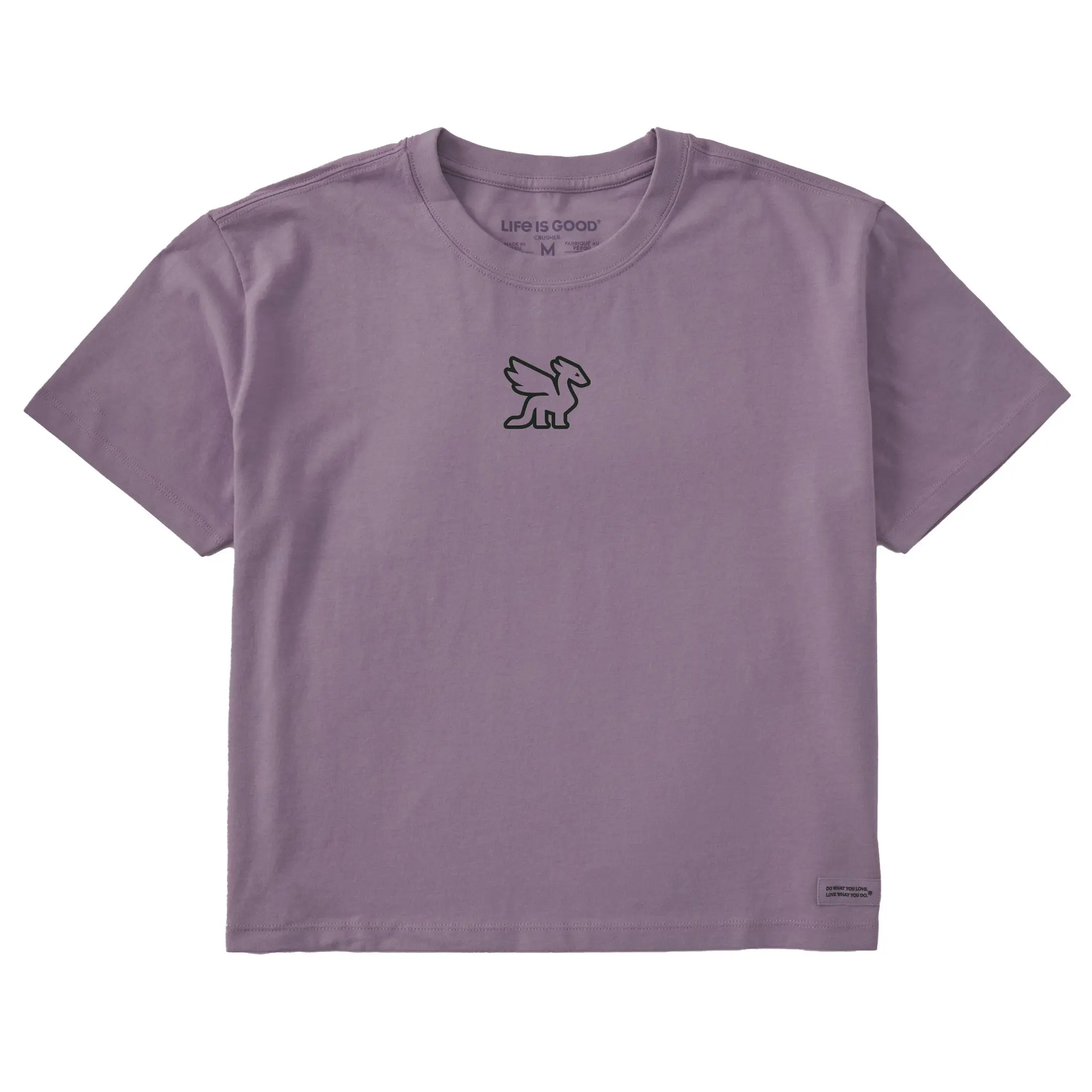 Women's Dragon Outline Short Sleeve Crusher Boxy Tee