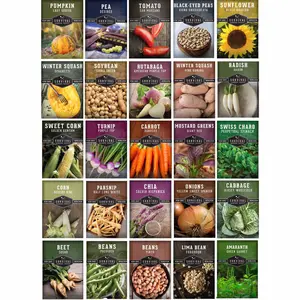 Survival Garden Staples Seed Vault – 25 Heirloom Varieties for Food Security, Storage Crops & Self-Reliance