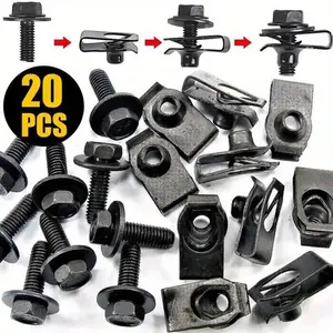 Car Body Bolt Kit, Body Screw, M6 Engine Cover Lower Splash Guard Bumper Fender Lining Fixing Fasteners, Assembly & Disassembly Tools