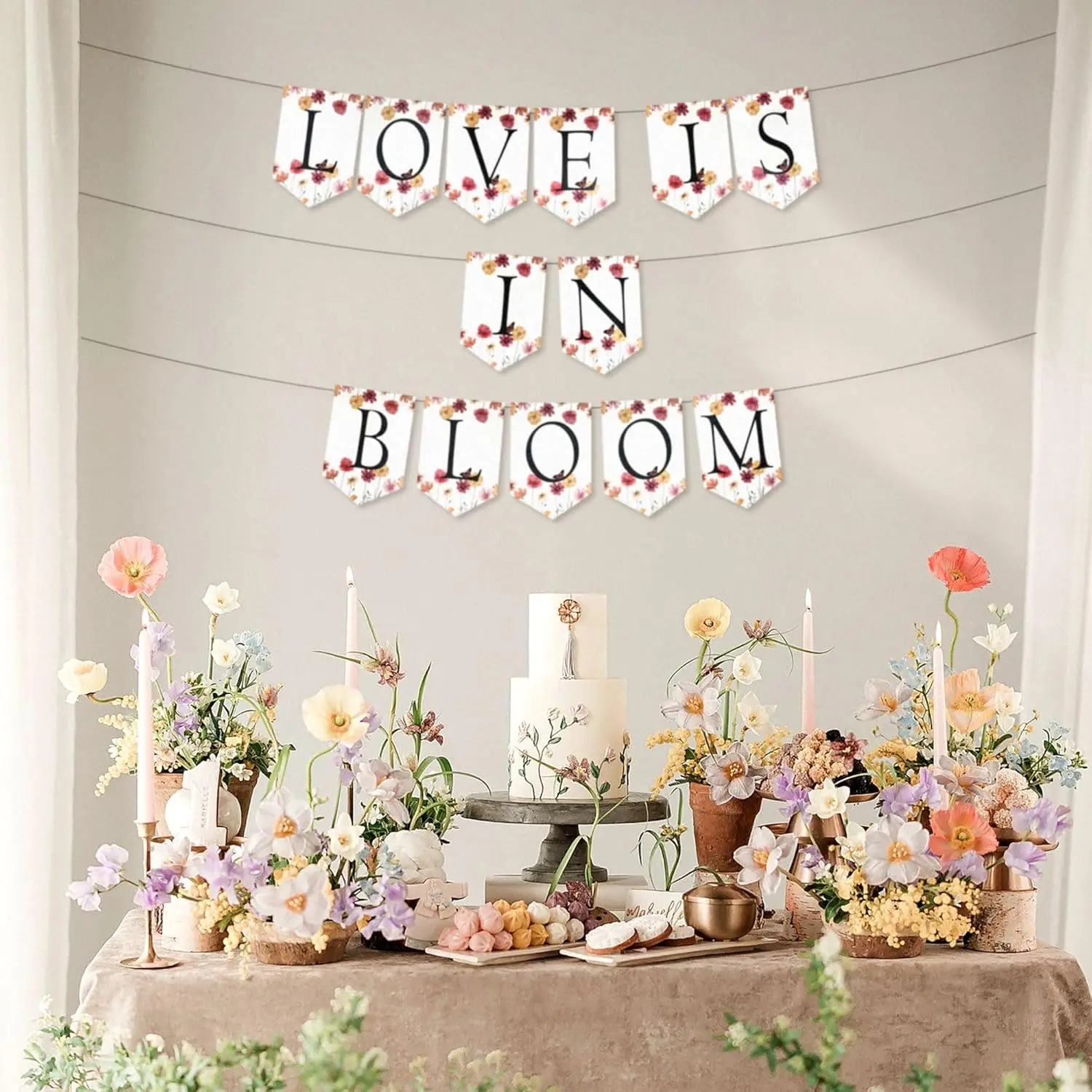 Love is in Bloom Banner Wildflower Farmers Market Bridal Shower Decorations Floral Fresh off the Market Banner Party Decor Love is in Bloom Bachelorette Wedding Party Supplies