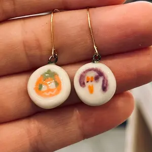 Porcelain Cookie Earrings