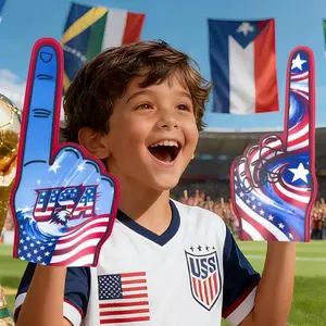 2026 World Cup Foam Finger| Evo Foam Cheer Hands for Multiple Countries, Lightweight All-Day Wear No Tired Arms, Football Fan Game Day Accessory