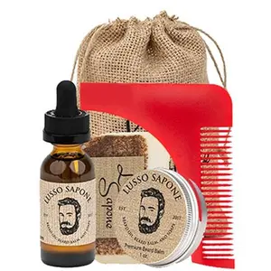 Beard Care Kit. Includes: Beard Oil, Beard Balm, Soap, & Beard Shaping Comb