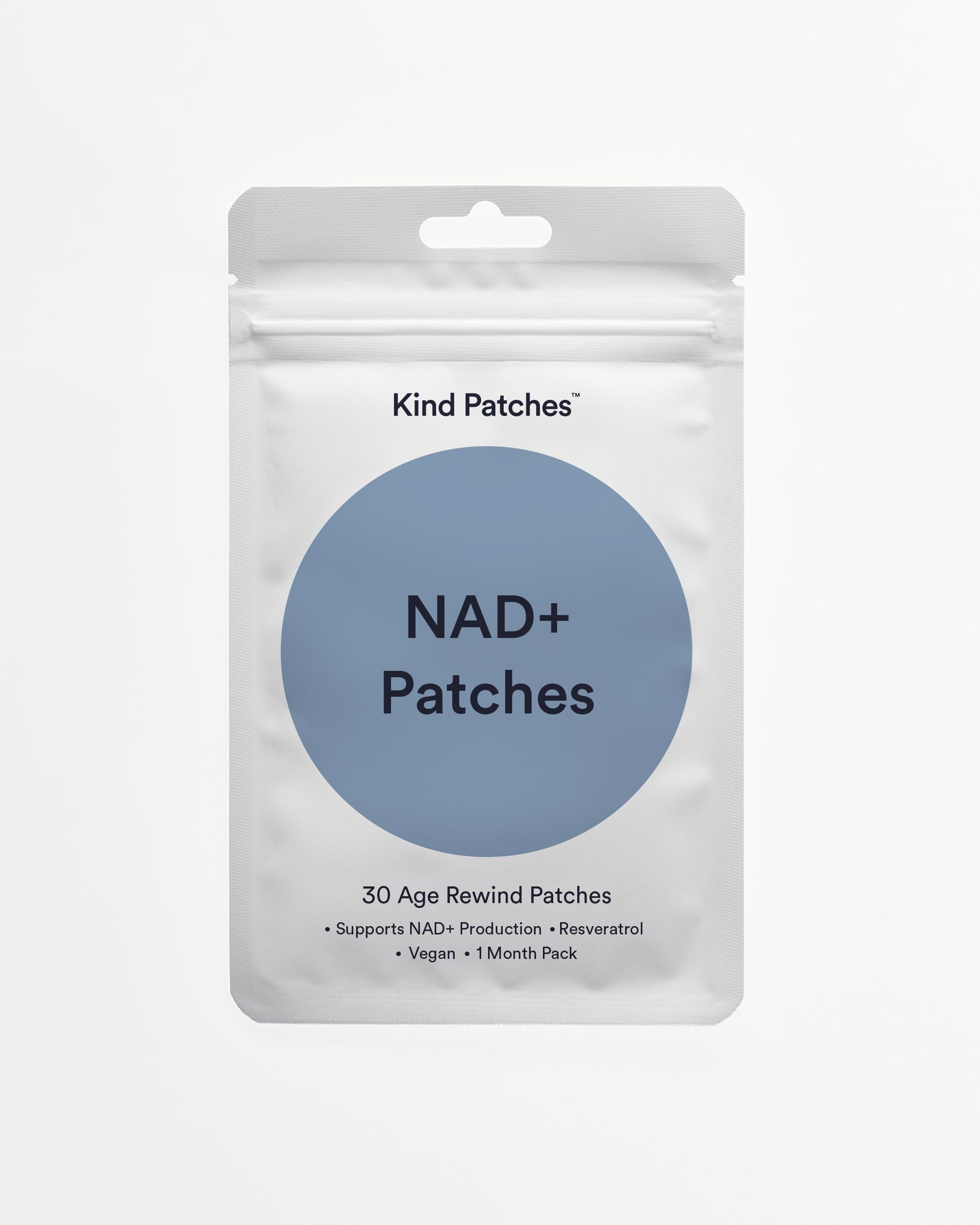 Kind Patches | NAD+ Patches | 30 Age Rewind Patches : supports NAD+ Production,  Resveratrol, Vegan, 1 Month Pack