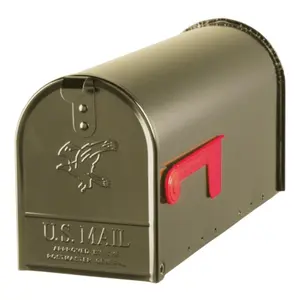 212 MAIN Premium Bronze Steel Mailbox - Embossed American Eagle, Fully Assembled Outdoor Door Hardware Accessory