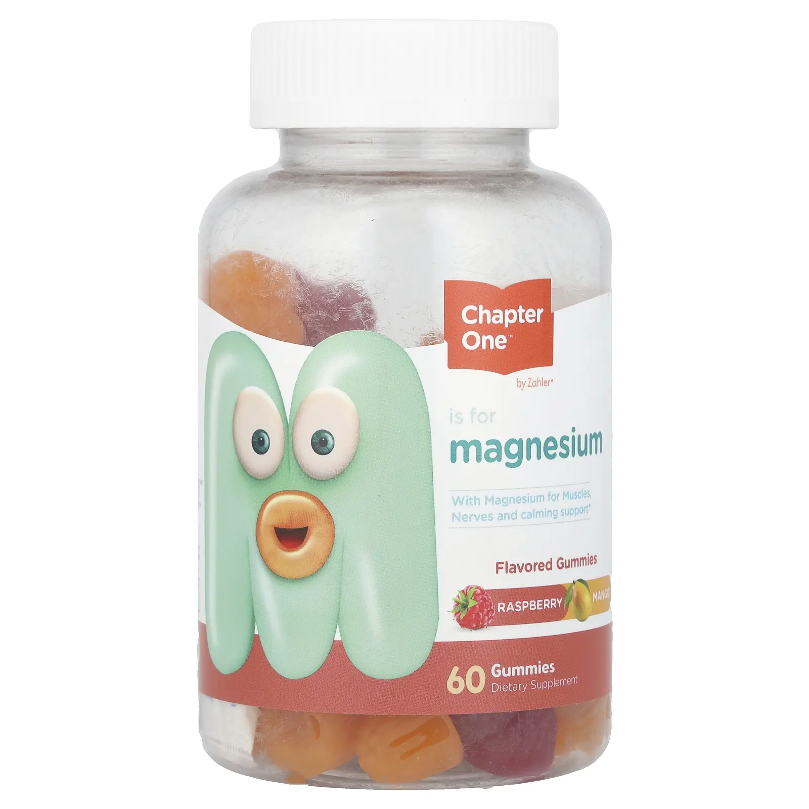 Zahler Chapter One, Magnesium Gummies, Raspberry Mango, 60 Gummies (50 mg per Gummy)