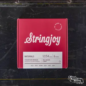 Stringjoy Naturals Light Gauge (12-54) Phosphor Bronze Acoustic Guitar Strings