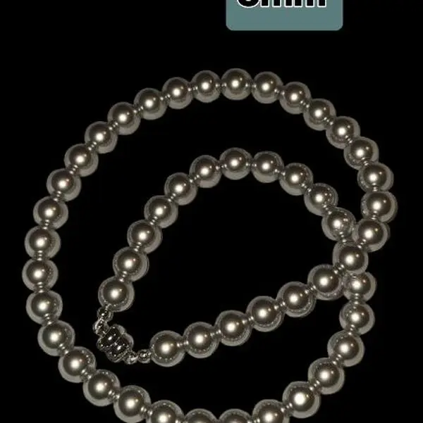 Luxury Simulate Magnetic Buckle Pearl Grey Necklace 16 Inches Long 8mm 35 Grams Beads Jewelry water resistant