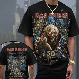 Iron Maiden 2026 World Tour 3D T Shirt Music Apparel 1RQ UHX
