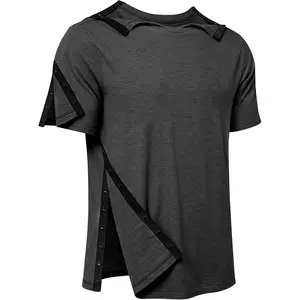 Recovery Tear Away Short Sleeve Shirts for Men and Women - Full Open Side Snap, Ideal for Post Shoulder Surgery Dialysis Chemo Clothing, Comfortable Daily Wear