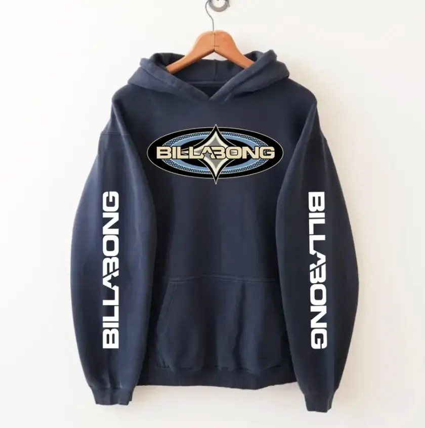 Y2K Billabong Surfboard Print Hoodie, Vintage Graphic Hoodie, High-Tech Print Cotton Hoodie, Unisex Streetwear Hoodie, Best Seller, Men & Women
