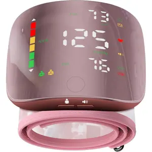 Wrist Blood Pressure Monitors for Home Use with Curved Screen, Rechargeable Bp Machine, One-Button Voice and User, Easy to Use, 5.31-9.25inch Bp Cuff, with Storage Case Bp Monitor