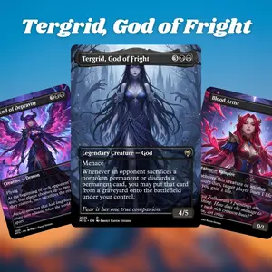 MTG Proxy 100+ Card Commander Deck Tergrid, God of Fright Discard Control & Sacrifice Theft Synergy Strategy Theme Ready to Play Magic Style Deck Perfect Gift for Collectors and Card Players