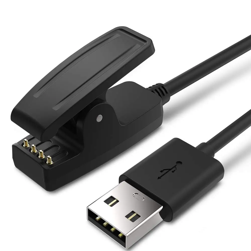 Wearable Device PVC Compact USB Charging Cable (100cm) - Compatible with Garmin Forerunner 35,35J,230,235,630,645 Music,735XT, Approach G10,S20, Vivomove HR, ForeAthlete 35J, Lily - GPS Smartwatch Accessory