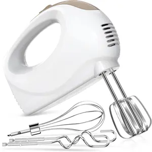 Electric Hand Mixer, 5-Speed Handheld Mixer with Stainless Steel Whisk & Beaters, Lightweight Portable Kitchen Mixer for Baking, Mixing, and Cooking