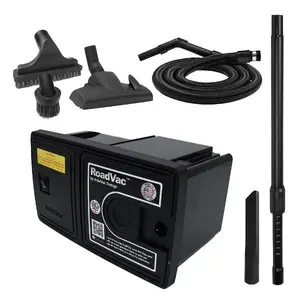 InterVac RoadVac CS-8 Compact Vacuum Cleaner with Power Cord & Tool Kit for RVs, Boats, Kitchens, Tiny Homes - Powerful Suction, Easy Install, 11.75" x 6" x 6.75"