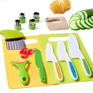28PCS/13PCS Toddler Play Kitchen Toys for Kids -Safe Kids Kitchen Set for Real Cooking Cutting Board Crinkle Cutters kids  grill  set  Montessori Toddler Kitchen Knife Set  yee  am  mk  educational  toy