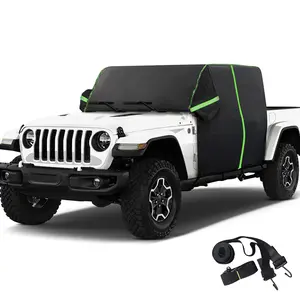 Big Ant Car Cab Cover for Gladiator 2020-2023,Waterproof Oxford Car Cover for Gladiator JT,All Weather Sun Snow Rain Waterproof Hail Sunshine Cover with Driver Door Zipper