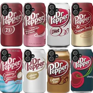 Dr Pepper Can Phone Cases, Dr Pepper Strawberries and Cream, Coconut, Diet, Soda, Cherry, Compatible with iPhone X, 11, 12, 13, 14, 15, 16, 17 & more