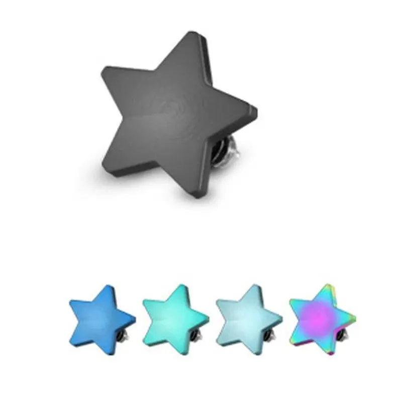 Surgical Steel Dermal Top 14 Gauge 4 MM with Internally Threaded Star
