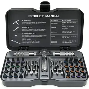 40-in-1 Precision  Ratchet  Set with Case, Multi-Bit  Kit with Torx & Hex Bits for Electronics Repair, Furniture Assembly &  DIY (40PCS)