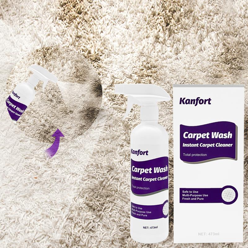 Professional Carpet Cleaner Spray – 16OZ/473ml Each Deep Cleaning Foam for Rugs, Upholstery & Fabric – Removes Stubborn Stains, Dirt & Pet Messes – No-Rinse, Fast-Drying & Odor-Eliminating Formula – Perfect for Homes, Offices & High-Traffic Areas