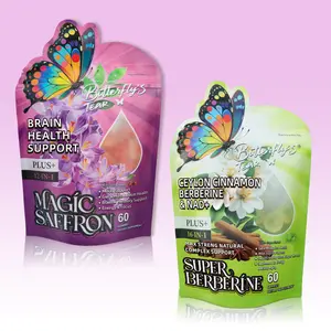 Butterfly's Tear 12-in-1 Magic Saffron & Super Berberine Gummies – With NAD+, Magnesium, Saffron – Energy, Focus, Metabolism Support – 60 Count