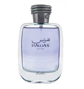 Rasasi Hawas for Him Eau De Parfum Spray 3.4 Oz for Men - Woody Fragrance with Cinnamon, Bergamot, and Pineapple Notes
