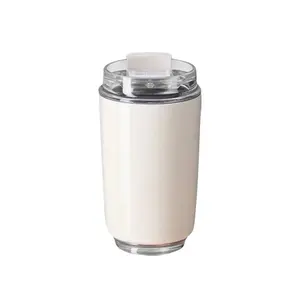 Premium 240ml Stainless Steel Thermal Coffee Mug - Plain Finish Insulated Travel Water Bottle, Leak-Proof Vacuum Flask, Portable Mini Tumbler for Hot & Cold Beverages, Office & Travel, Water Bottles, Beverage