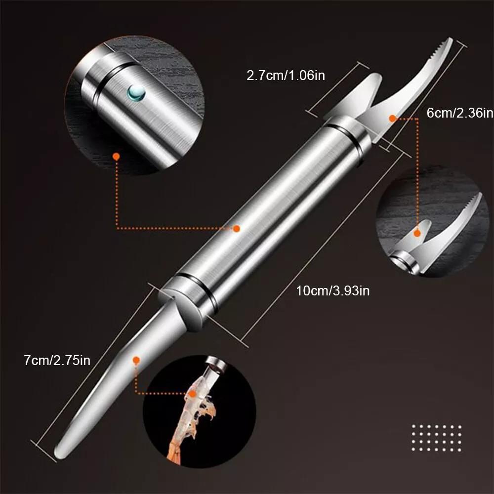 5 in 1 Multifunctional Shrimp Cleaner Knife, Portable Double-Headed Stainless Steel Shrimp Peeler, Professional Efficient Shrimp Deveiner Tool, Fish Scaler Seafood Sheller Cleaner, Easy Intestine Cleaning Tool, Seafood Tool for Kitchen, Utensils & Gadgets