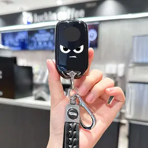 for Honda Key Fob Cover, 360 Degree Protection Soft TPU Key Case with Keychain for CRV Civic Accord HRV Pilot Odyssey,3/4/5/6 Button Smart Remote Key