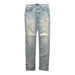 Amiri MX1 Marble Patch Jeans Clay Indigo Multi