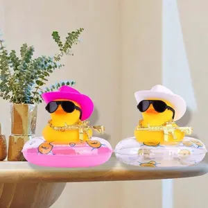 Western Cowboy Duck Design Car Ornament, 1 Count Cute Duck Design Car Dashboard Decoration, Home Decor, Birthday Gift, Handmade Craft, Car Trinkets