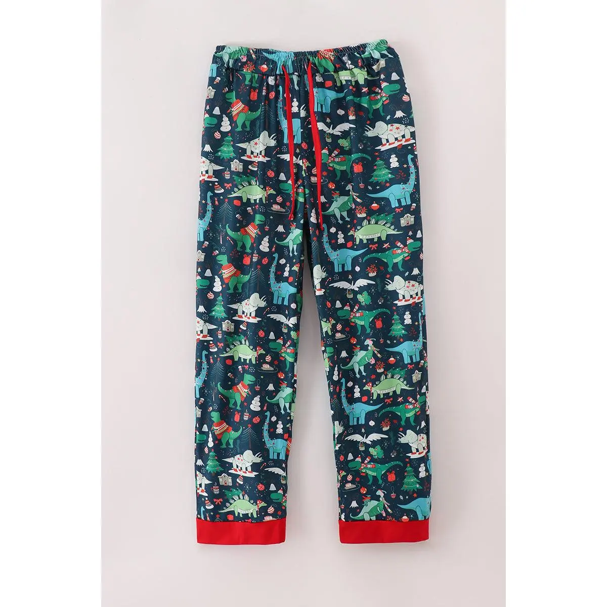 Women's Cute Animal Print Green Dinosaur Relaxed Fit Pajama Pants - Soft Fabric Vibe Sleepwear for Church, Comfortable Everyday Loungewear